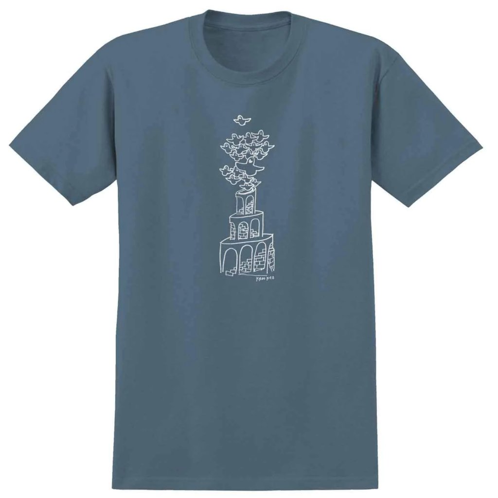 Krooked Skateboards Swarm Blue T-Shirt - Large